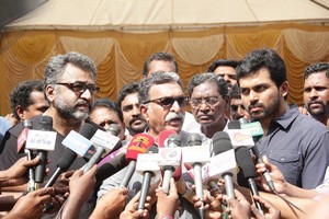 Nadigar Sangam Sweetbox Shirt Saree Veshti Distribution Stills